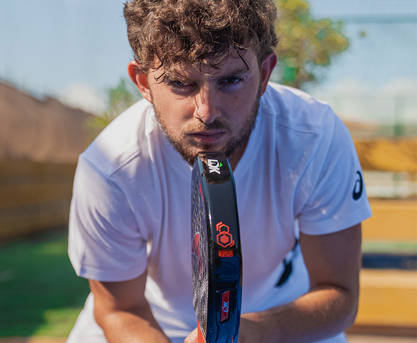 Mike Yanguas up close with his LOK racket
