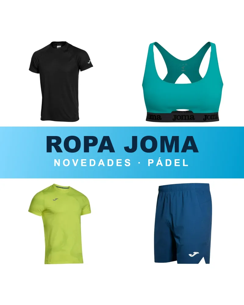 Roupa de Padel Joma: t-shirts, tops e calções
