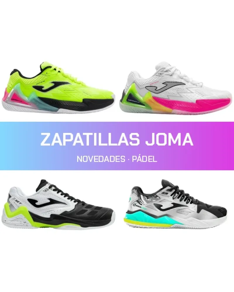 Sapatilhas de Padel Joma: Open, Spin, Set e Master 1000