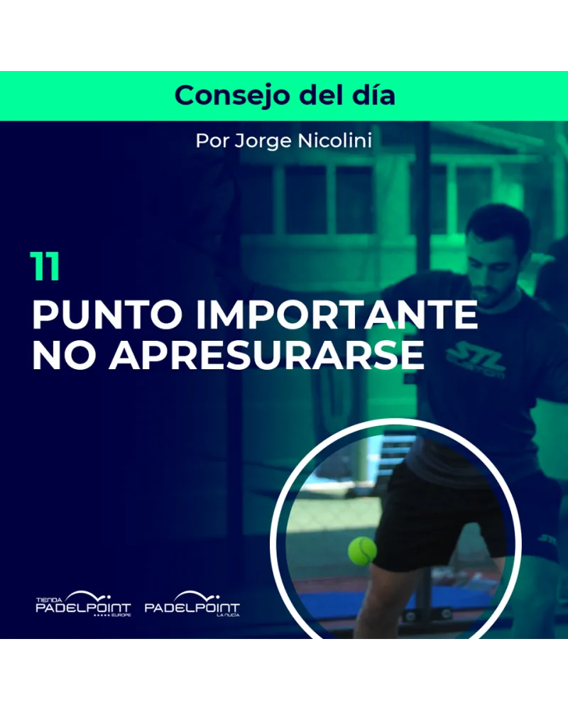 PUNTO IMPORTANTE NO APRESURARSE