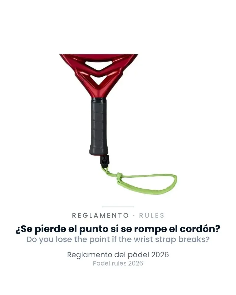 ¿Qué pasa si se rompe el cordón de la pala durante un punto?