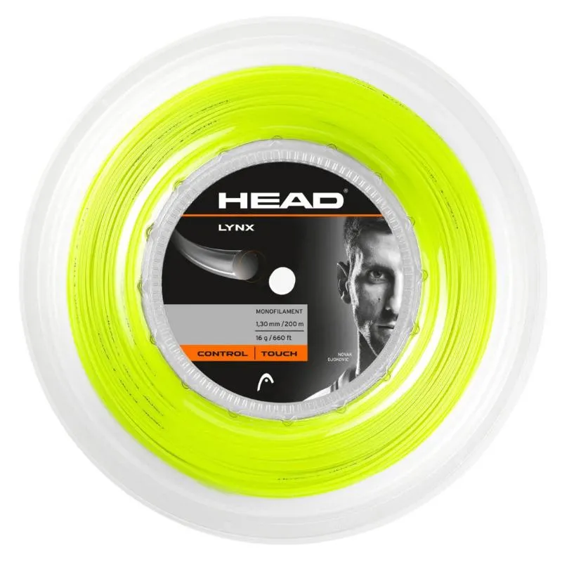 Carretel de Corda Lynx 200m Cabeca 1,30mm Amarelo