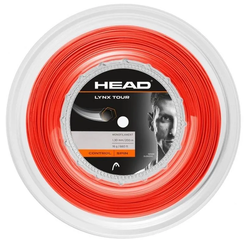 Carretel de Cordas Lynx Tour 200m Head 1.30mm Laranja