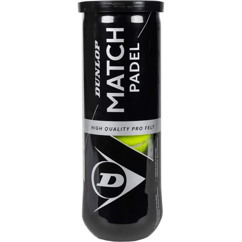 Bote de 3 Pelotas Dunlop Match Padel