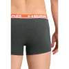 Cabeça Boxers Básica Cinza Vermelho 2 Unidades