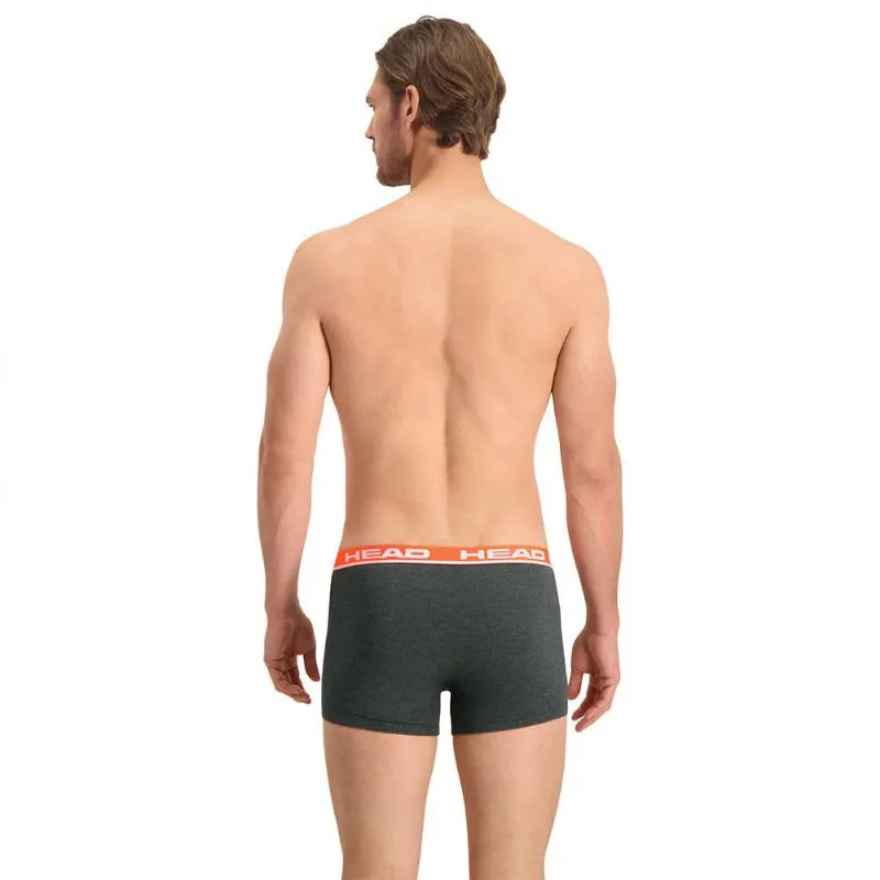 Cabeça Boxers Básica Cinza Vermelho 2 Unidades