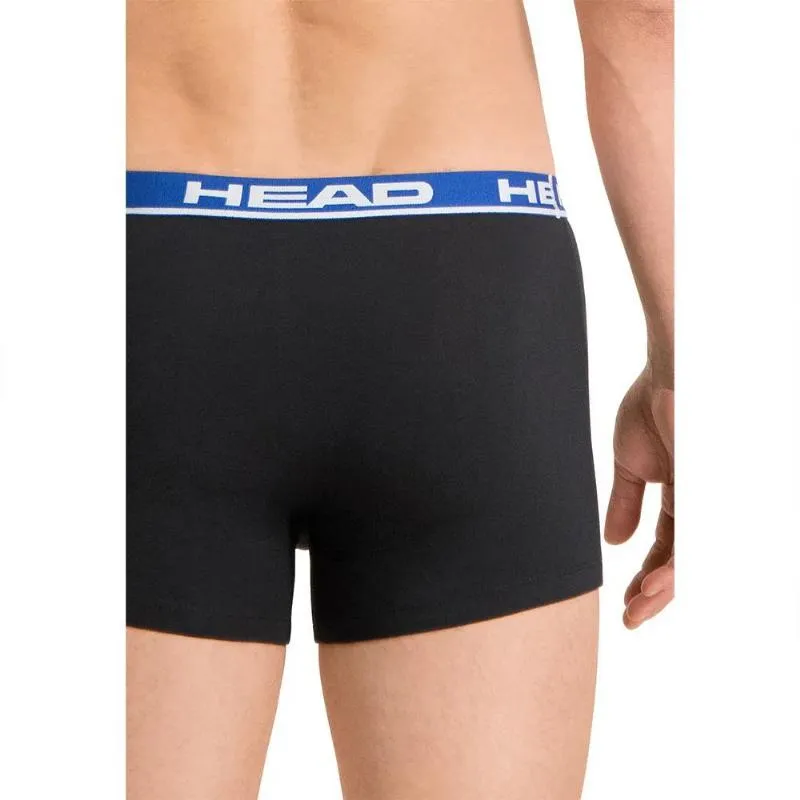 Boxers Head Basic Preto Azul 2 Unidades