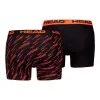 Boxers Cabeça Impressa Laranja Preto 2 Unidades