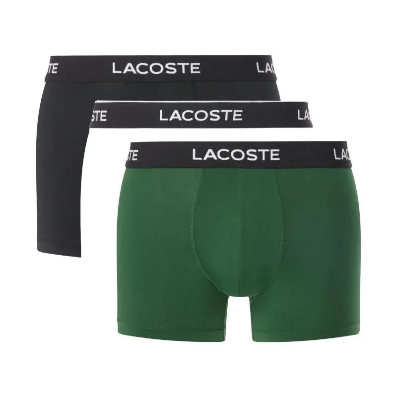 Lacoste Microfiber Green White Black Boxers 3 Units
