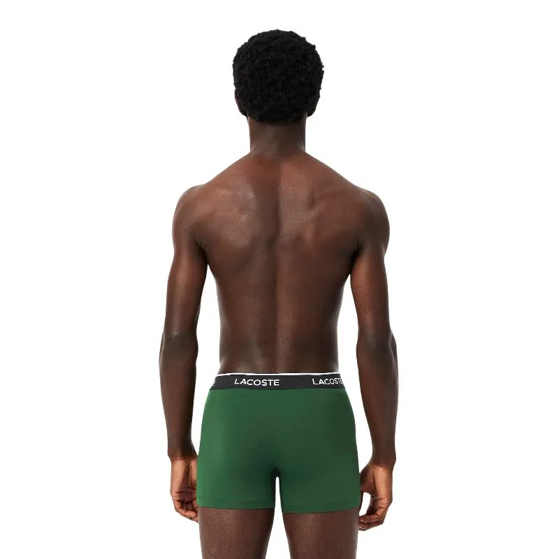 Lacoste Microfiber Green White Black Boxers 3 Units
