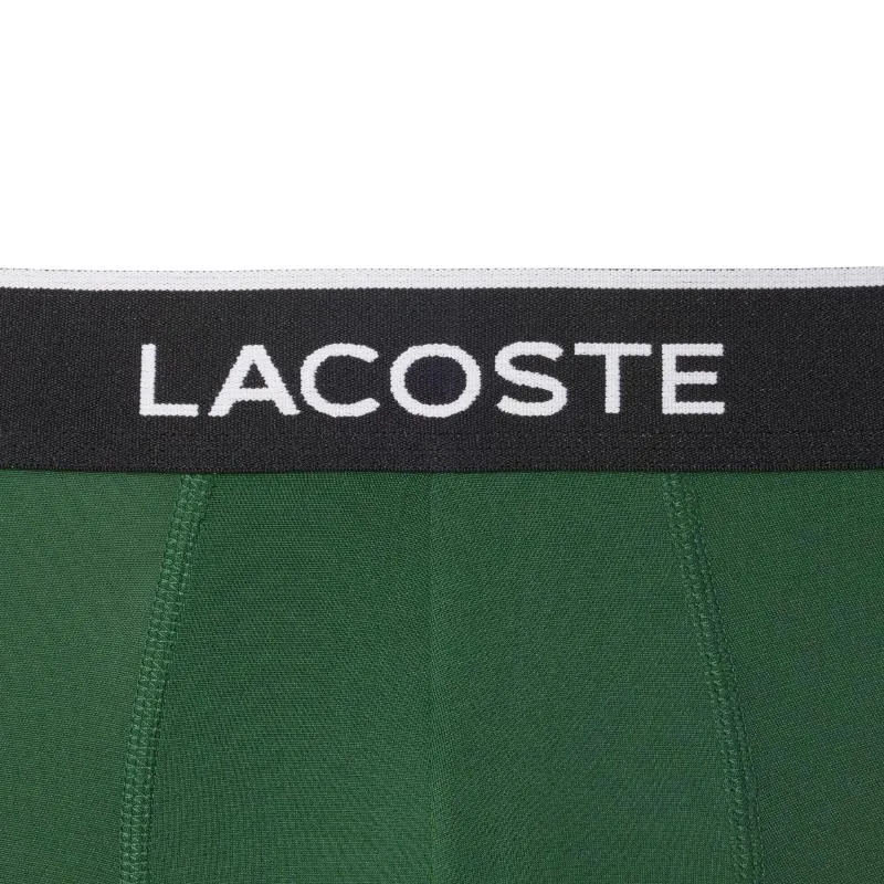 Lacoste Microfiber Green White Black Boxers 3 Units