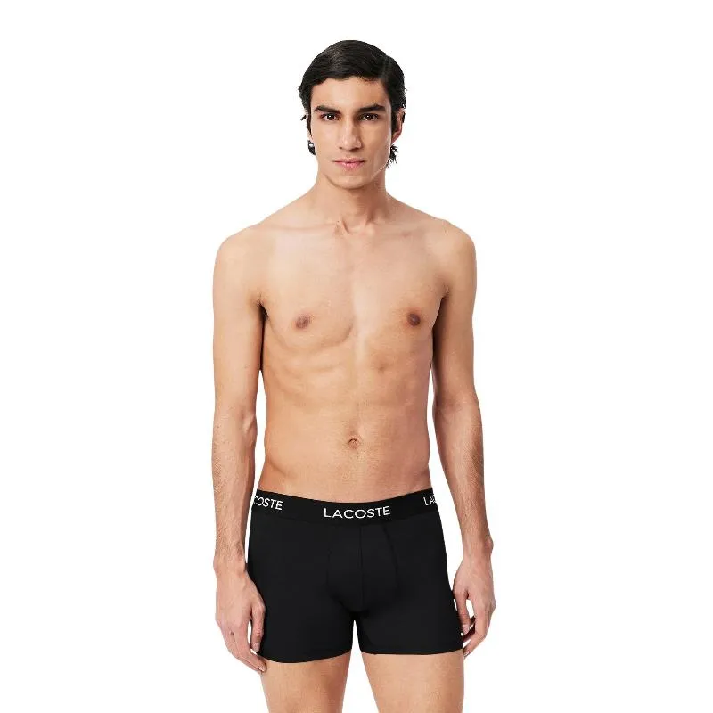Boxers Lacoste Piqué Preto 3 Unidades