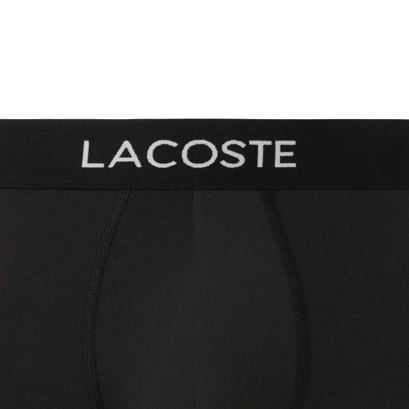 Boxers Lacoste Piqué Preto 3 Unidades