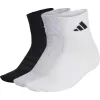 Calcetines Adidas Essentials Ank Gris Blanco Negro 3 Pares