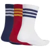 Calcetines Adidas Essentials Cushioned Crew Azul Rojo Blanco 3 Pares