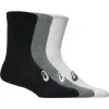 Asics Crew Socken Weiß, Schwarz, Grau, 3 Paare