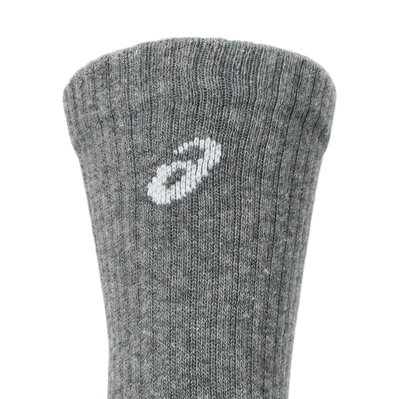 Asics Crew Socken Weiß, Schwarz, Grau, 3 Paare