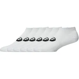 Asics Low Cut Glossy White Socks 6 Pairs