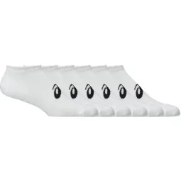Asics Low Cut Glossy White Socks 6 Pairs