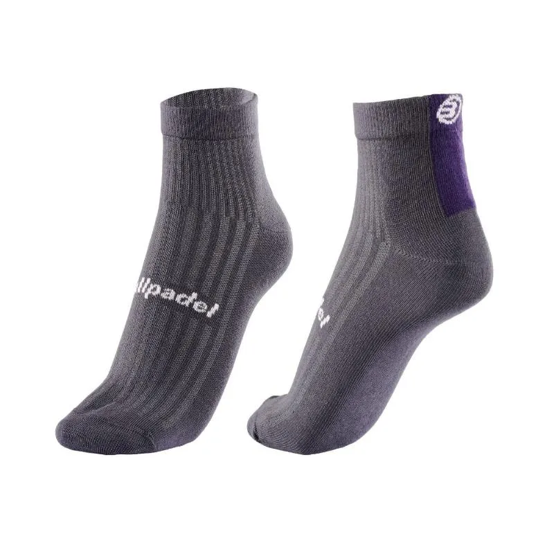 Calcetines Bullpadel BP266 I Blanco Gris Medio Vigore Negro 3 Pares