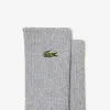 Calcetines Lacoste Sport Corte Alto Gris Blanco Azul 3 Pares