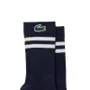 Calcetines Lacoste Sport Corte Alto Marino Blanco 1 Par