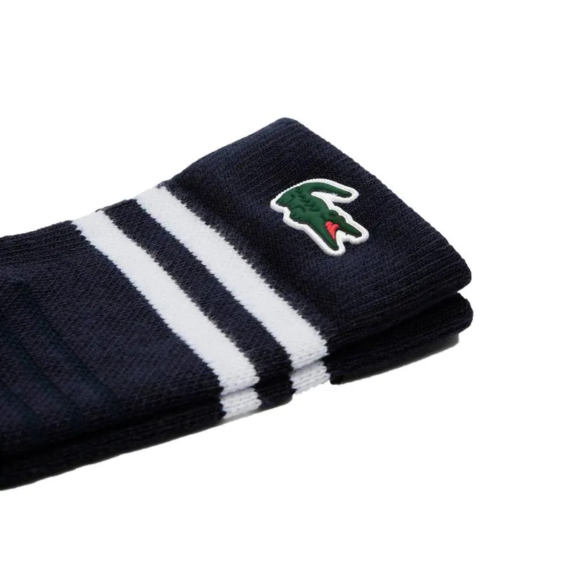 Calcetines Lacoste Sport Corte Alto Marino Blanco 1 Par