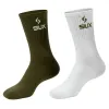 Calcetines Siux Groove Caña Alta Verde Blanco 2 Pares