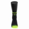 Calcetines Softee Media Caña Negro Amarillo Fluor 1 Par