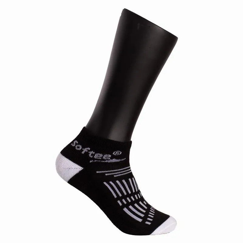 Calcetines Softee Race Caña Media Blanco Negro 3 Pares