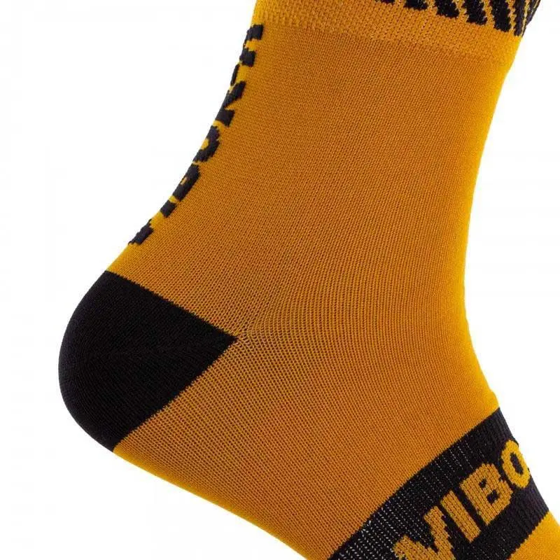 Calcetines Vibora Kait Caña Media Oro Negro 1 Par