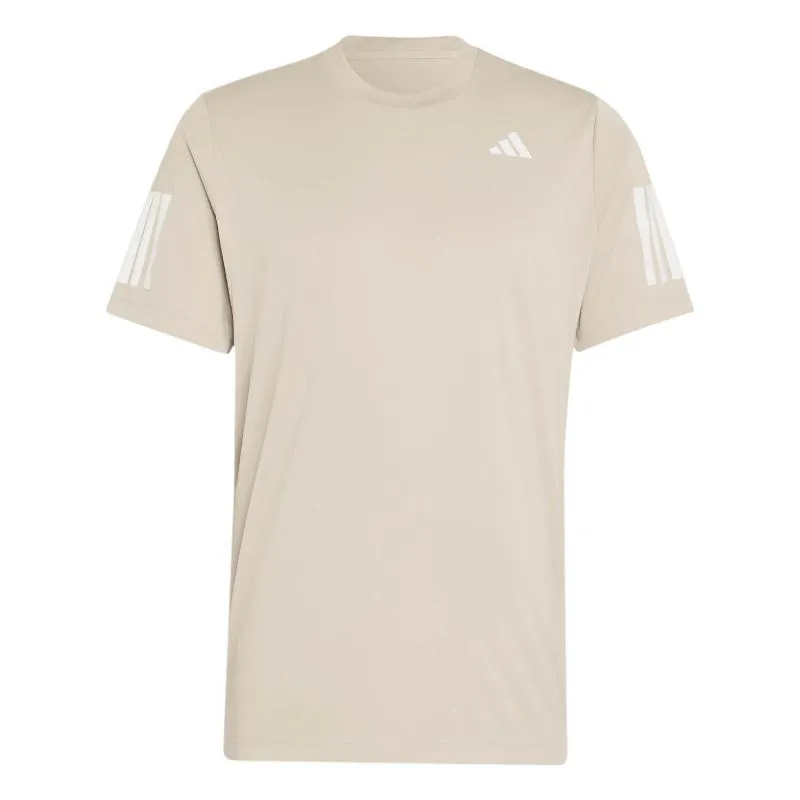 Camiseta Adidas Club 3 Stripes Beige
