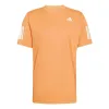 Camiseta Laranja Adidas Club 3 Stripes