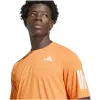 Camiseta Laranja Adidas Club 3 Stripes