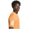 Camiseta Laranja Adidas Club 3 Stripes