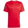 Camiseta Adidas Club 3 Stripes Vermelho Preto