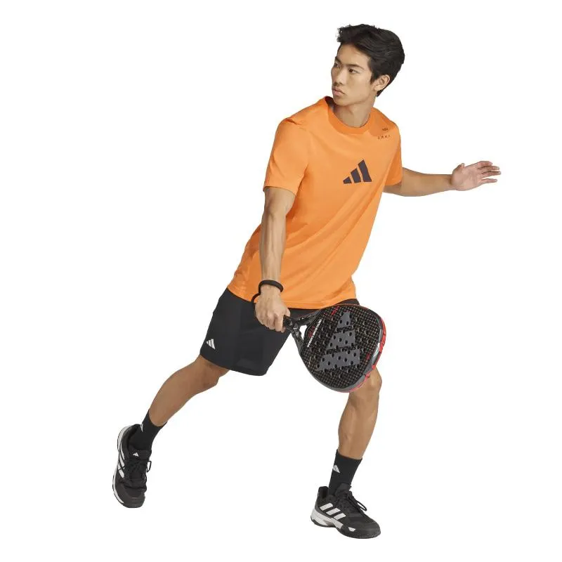 Camiseta Laranja Gráfica Padel da Adidas