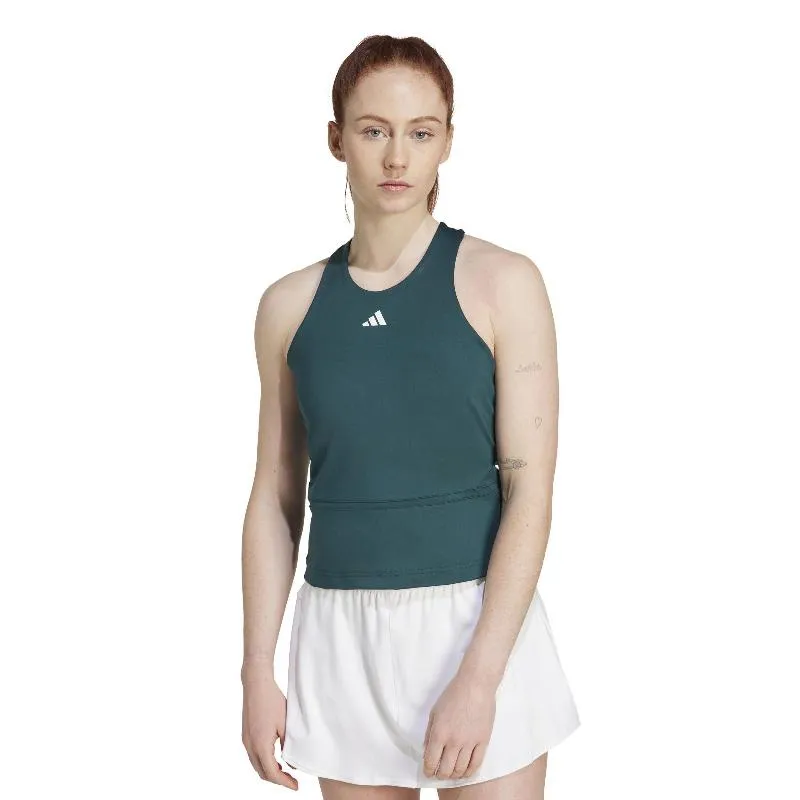 Camiseta Midi Adidas Y-Tank Verde Aurora para Mulheres
