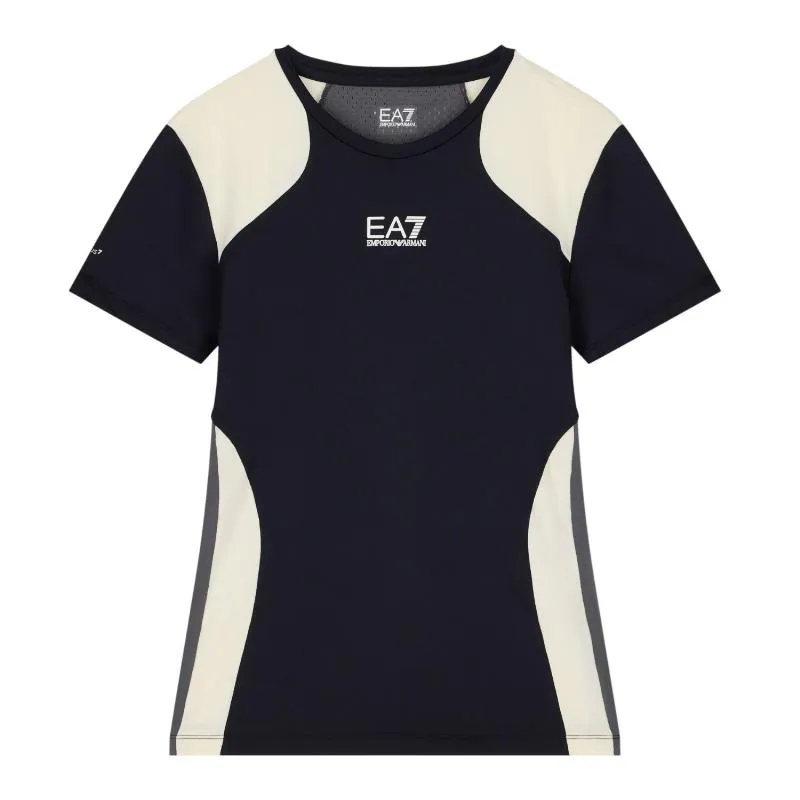 Camiseta Armani EA7 Ventus 7 Tennis Pro Stretch Negro Mujer