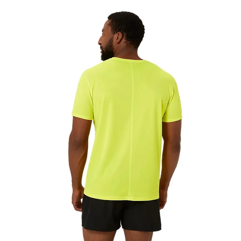 T-Shirt Asics Core Fluorescente Amarela Performance preto