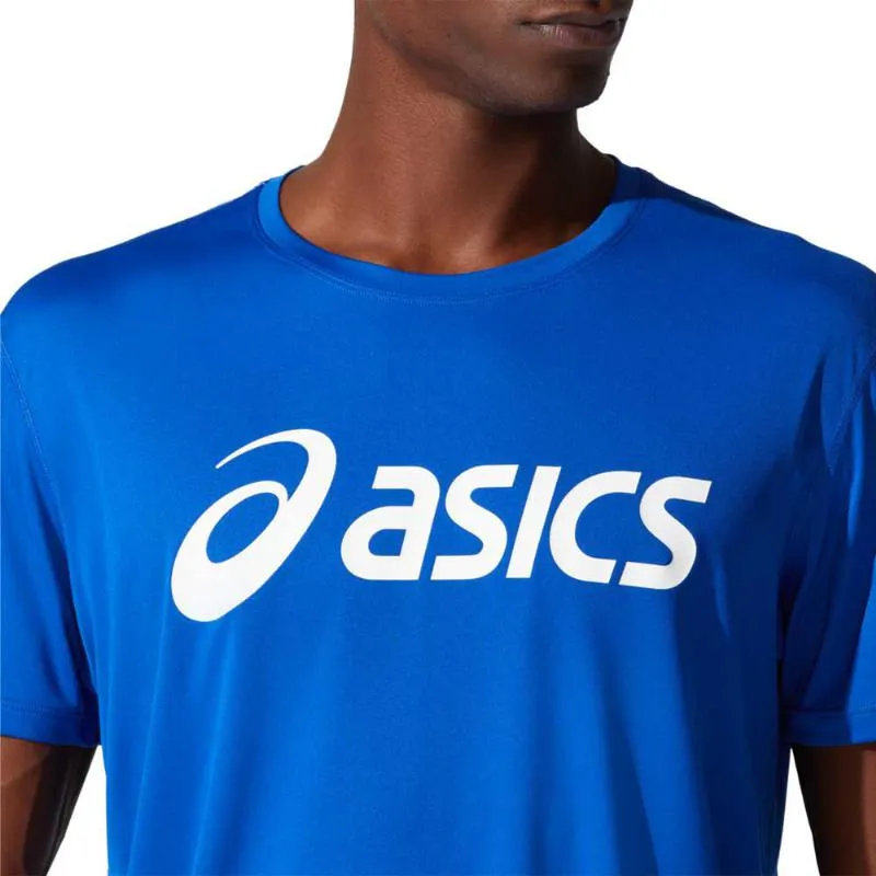 T-shirt Asics Core Logo Grande Azul Blanco