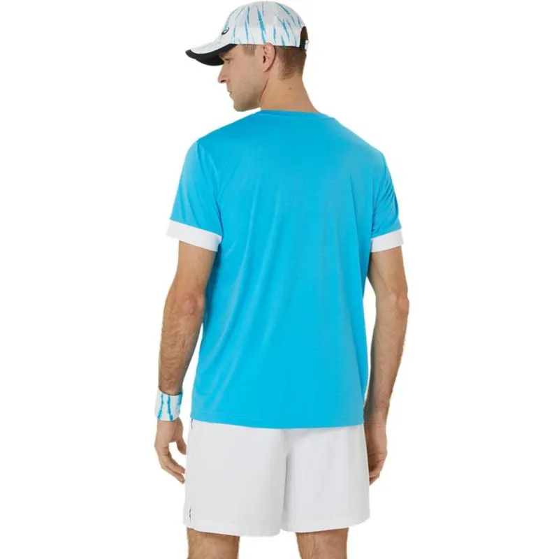 Camiseta Asics Court Aqua Glossy White