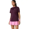 Asics Court SS Top Dark Maroon Damen-T-Shirt