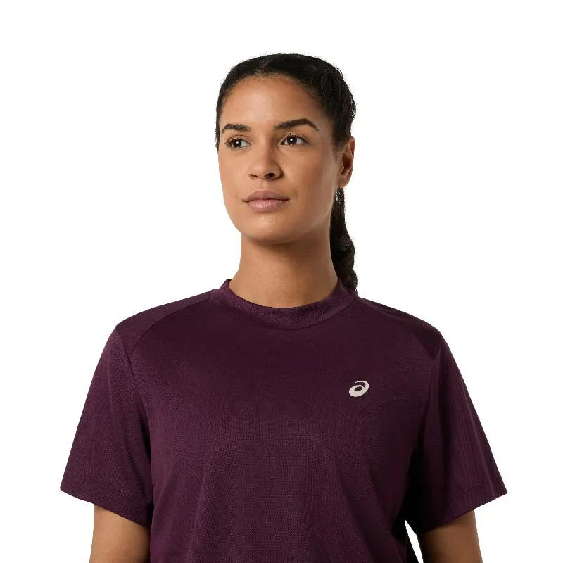 Asics Court SS Top Dark Maroon Damen-T-Shirt