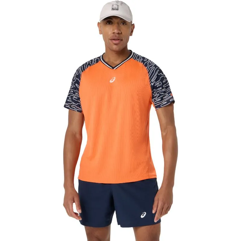 Asics Court SS Top Orange T-Shirt