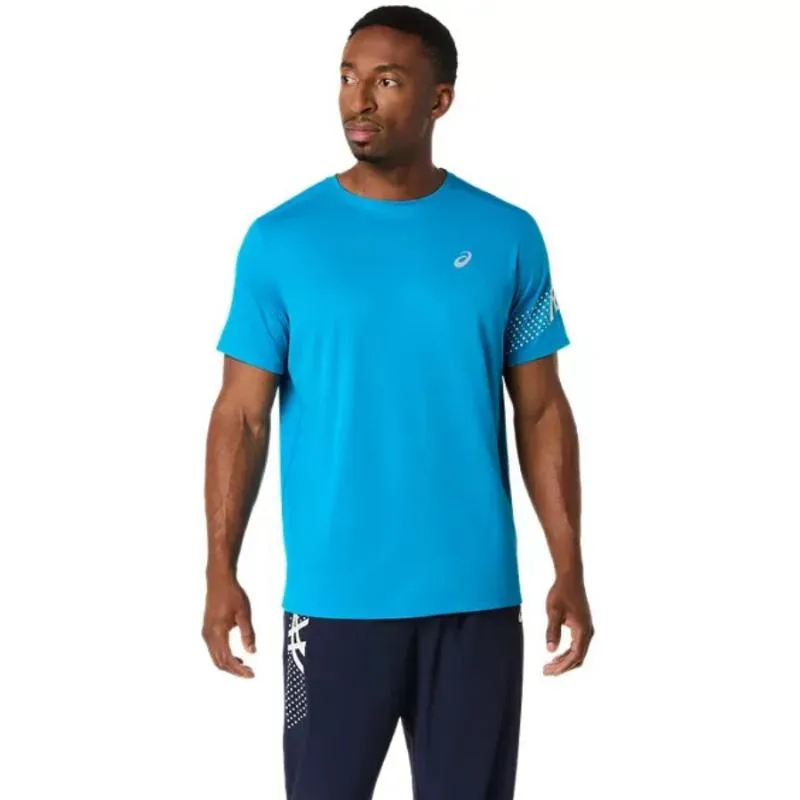Camiseta Asics Icon SS Blu Branco Creme