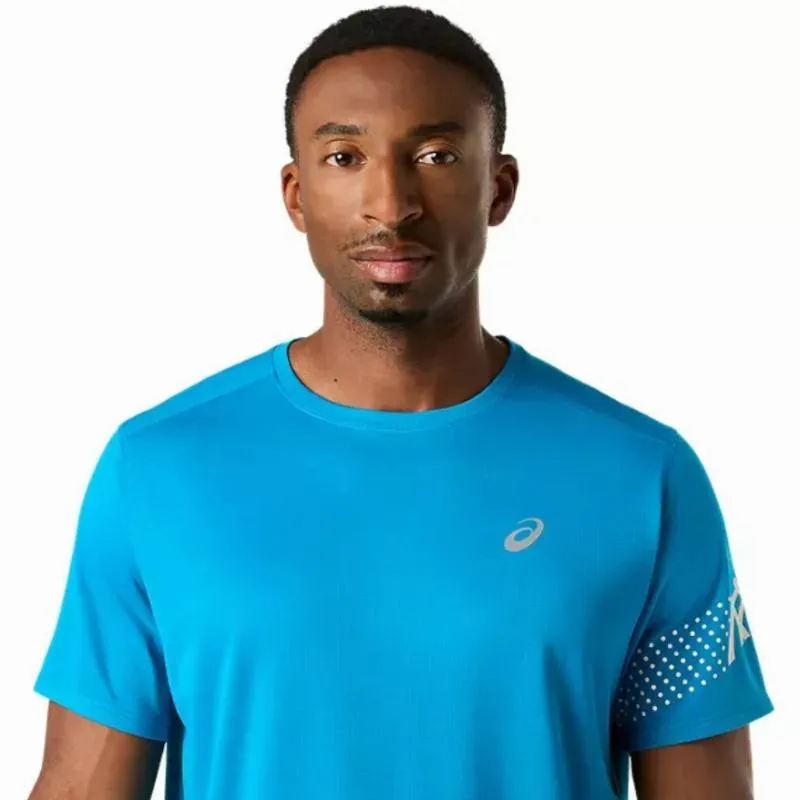 Camiseta Asics Icon SS Blu Branco Creme
