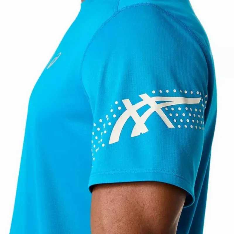 Camiseta Asics Icon SS Blu Branco Creme