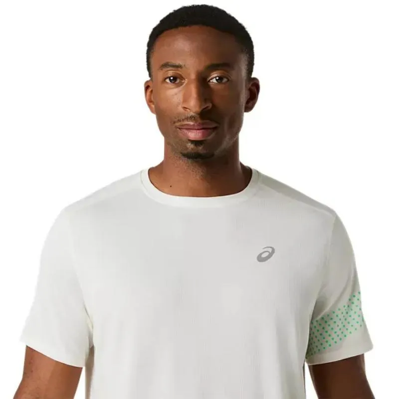 Camiseta Branca Verde Creme Asics Icon SS