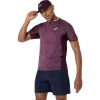 Asics Match Jacquard SS Top Dark Garnet T-Shirt